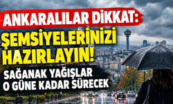 Ankaralılar dikkat: Şemsiyelerinizi hazırlayın! Sağanak yağışlar o güne kadar sürecek