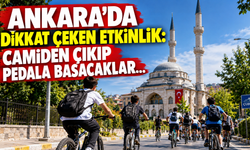 Ankara'da dikkat çeken etkinlik: Camiden çıkıp pedala basacaklar...