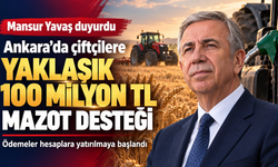 Mansur Yavaş duyurdu: Ankara’da çiftçilere yaklaşık 100 milyon liralık destek geliyor!