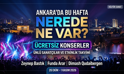 Ankara’da bu hafta etkinlik takvimi belli oldu! Ücretsiz konserlerden tiyatroya, festivallerden sergilere…