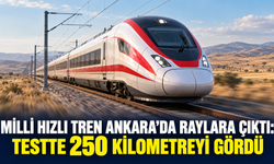 Milli Hızlı Tren Ankara’da raylara çıktı: Testte 250 kilometreyi gördü