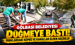 Gölbaşı Belediyesi düğmeye bastı! Parklardaki köprü ve kanallar elden geçirildi