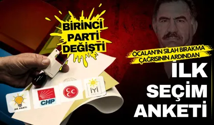 Öcalan'ın silah bırakma çağrısının ardından ilk seçim anketi paylaşıldı