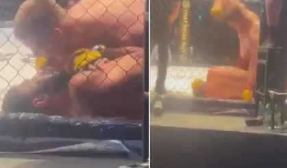 MMA Gecesine Filistin Mesajı Damga Vurdu:  İsrailli Rakibini Yenerken Özgür Filistin Dİye Bağırdı!