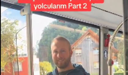 İsviçre’de otobüs şoförlüğü yapan Türk, yolcularına Türkçe öğretti