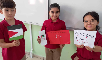 Pursaklar'da öğrencilerden Gazze’ye duyarlılık çağrısı