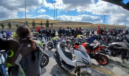 Ankara’dan Polatlı’ya motor kortejiyle Cumhuriyet coşkusu yaşandı