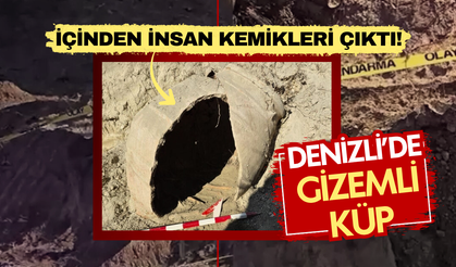 Denizli’de toprak küpten insan iskeleti çıktı!