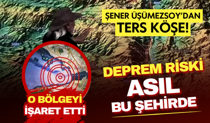 Şener Üşümezsoy o bölgeyi işaret etti: Deprem riski asıl bu şehirde!