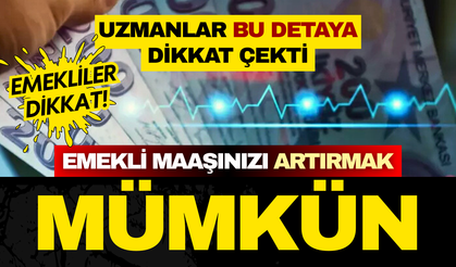 Emekli aylığını artırmanın yolları: Uzmanlar bu detaya dikkat çekti