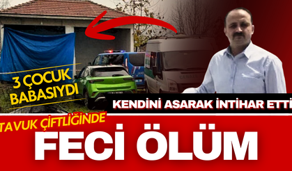 Zonguldak'ta acı olay: Tavuk çiftliğinde kendini astı!