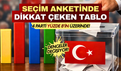 Mart ayı seçim anketi geldi: 4 parti yüzde 8’in üzerinde