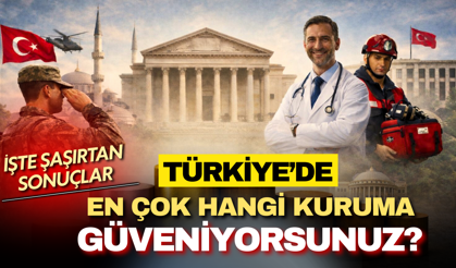 Türkiye’de en çok hangi kuruma güven fazla? İşte, anketten çıkan sonuçlar