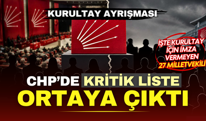 CHP’de kurultay ayrışması! İşte kurultay için imza vermeyen 27 milletvekili