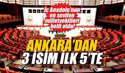İç Anadolu’nun en sevilen milletvekilleri belli oldu! Ankara’dan 3 İsim ilk 5’te