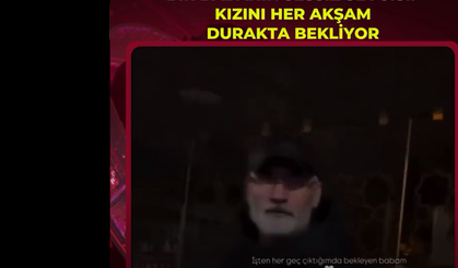 Kızını her akşam durakta bekleyen baba sosyal medyada gündem oldu
