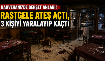 Kahvehane'de dehşet anları! Rastgele ateş açtı, 3 kişiyi yaralayıp kaçtı