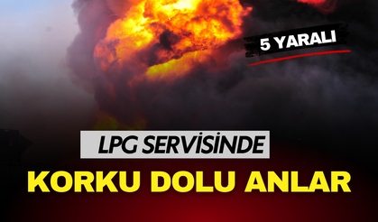 Oto LPG servisinde patlama: 5 kişi yaralandı