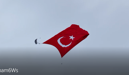 Gökyüzünde dev Türk bayrağı dalgalandı: Özel Kuvvetler’den rekor atlayış