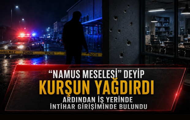 “Namus meselesi” deyip kurşun yağdırdı, ardından iş yerinde intihar girişiminde bulundu