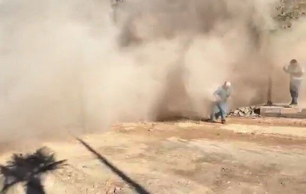 Yıkım sırasında 6 katlı bina bir anda çöktü: Ortalık toz bulutuna döndü
