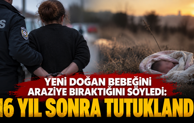 Yeni doğan bebeğini araziye bıraktığını söyledi: 16 yıl sonra tutuklandı