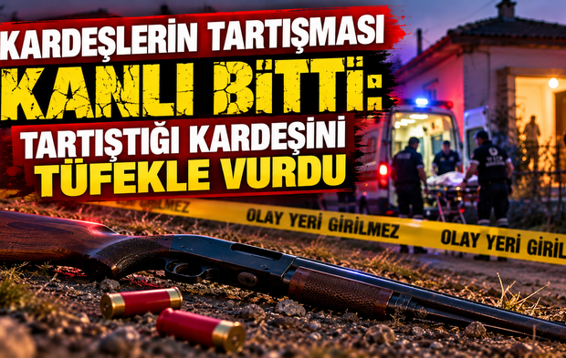 Kardeşlerin tartışması kanlı bitti: Tartıştığı kardeşini tüfekle vurdu