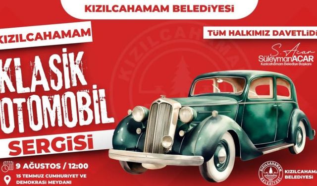 Ankara’da Nostalji Rüzgarı: Kızılcahamam Klasik Otomobil Sergisi Başlıyor!