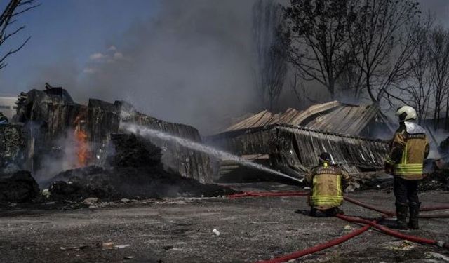 Ankara’nın Akyurt ilçesinde yangın panik yarattı