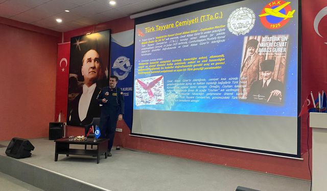 THK Üniversitesi'nde havacılık rüzgârı: Türkiye'nin ilk test pilotu öğrencilerle buluştu!