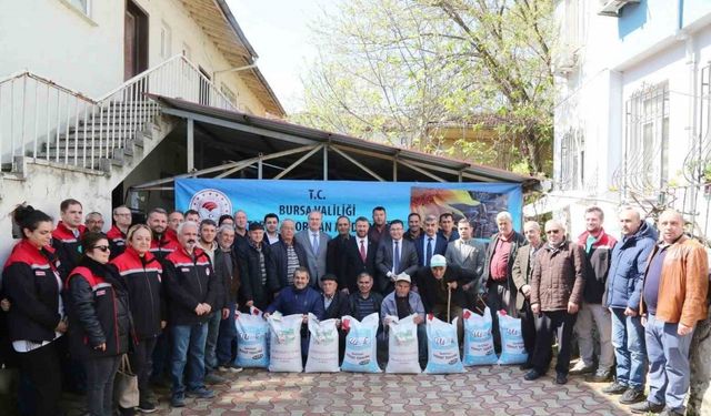 Bursa'da çiftçilere hibe destekli tohum dağıtıldı