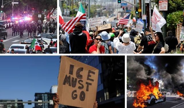 Los Angeles protestoları büyüyor: Sokağa çıkma yasağı ilan edildi!