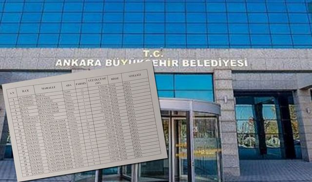 Ankara Büyükşehir Belediyesi 23 taşınmazı satışa çıkardı!