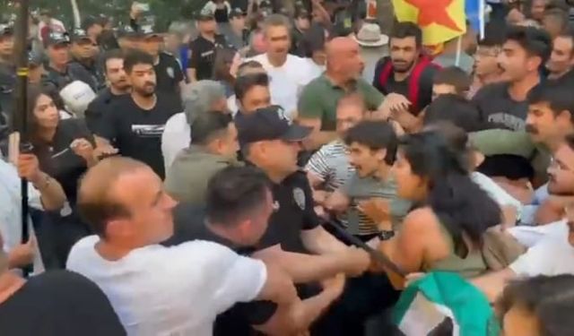 Başkentte İsrail'e Karşı Protestolarda Türk Soluna Sert Müdahale