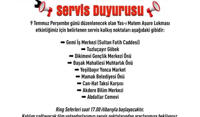 Yas-ı matem aşure lokması için Mamak'ta hazırlıklar tamam! Servis noktaları açıklandı