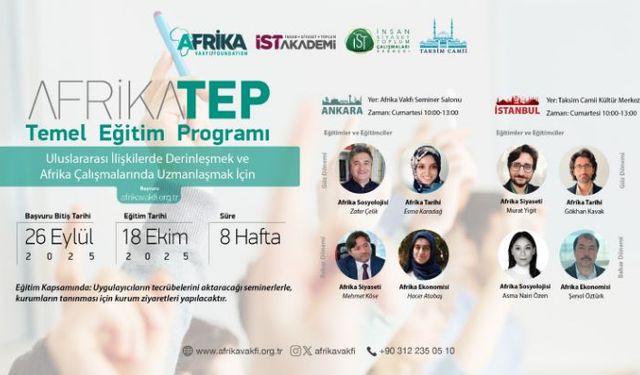 AFRİKATEP eğitim programı başvuruları başladı