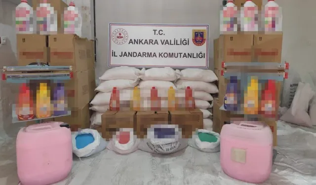 Ankara’da sahte deterjan operasyonu! 500 litre ürün depoda yakalandı