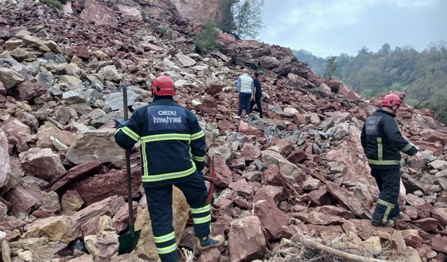 Ordu'da taş ocağında göçük: 2 kişi enkaz altında kaldı!