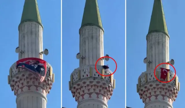 Tekirdağ’da cenaze öncesi şok! Atatürk portreli bayrak minareden indirildi