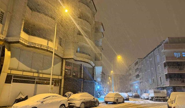 Iğdır’da kar şehir merkezine indi! Kent beyaza büründü