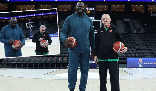 Cumhurbaşkanı Erdoğan, NBA efsanesi Shaquille O’Neal ile İstanbul’da buluştu