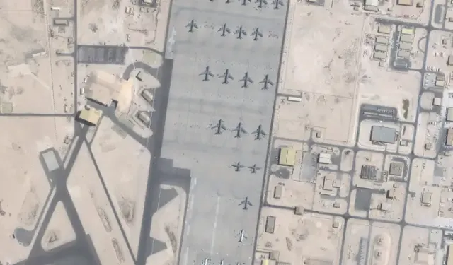 F-22'ler piste indi, tankerler yığıldı! ABD'den İran'a güç gösterisi mi?