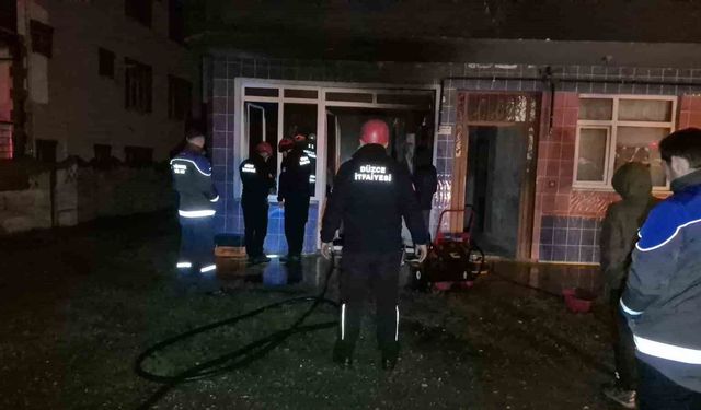 Düzce’de ısınmak için yakılan ateş yangına yol açtı