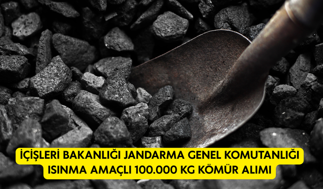 İÇİŞLERİ BAKANLIĞI JANDARMA GENEL KOMUTANLIĞI ISINMA AMAÇLI 100.000 KG KÖMÜR ALIMI
