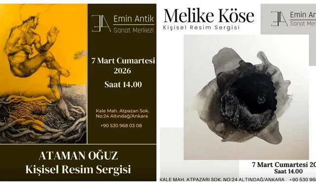 Ataman Oğuz ve Melike Köse’nin Eserleri Emin Antik Sanat Merkezi’nde