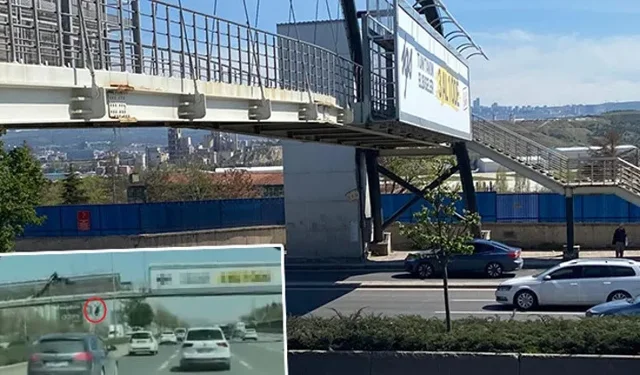 Ankara Yenimahalle'de kahreden olay! Üst geçitte afiş asarken can verdi