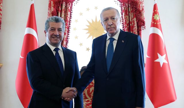 Ankara’da kritik zirve! Cumhurbaşkanı Erdoğan Barzani’yi kabul etti