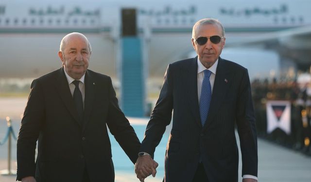 Cumhurbaşkanı Erdoğan, Cezayir Cumhurbaşkanı Tebbun'u karşıladı