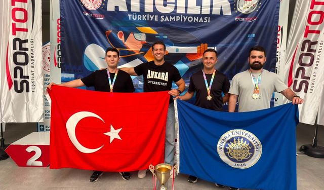Ankara Üniversitesi'nden Türkiye şampiyonluğu: Atıcılıkta çifte gurur yaşattılar