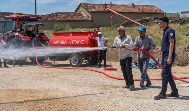 Ankara Büyükşehir'den yangınlara karşı dev önlem! Köylerde 546 tanker dağıtıldı